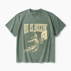 He Is Rizzin Christian Washed V-Neck T-Shirt