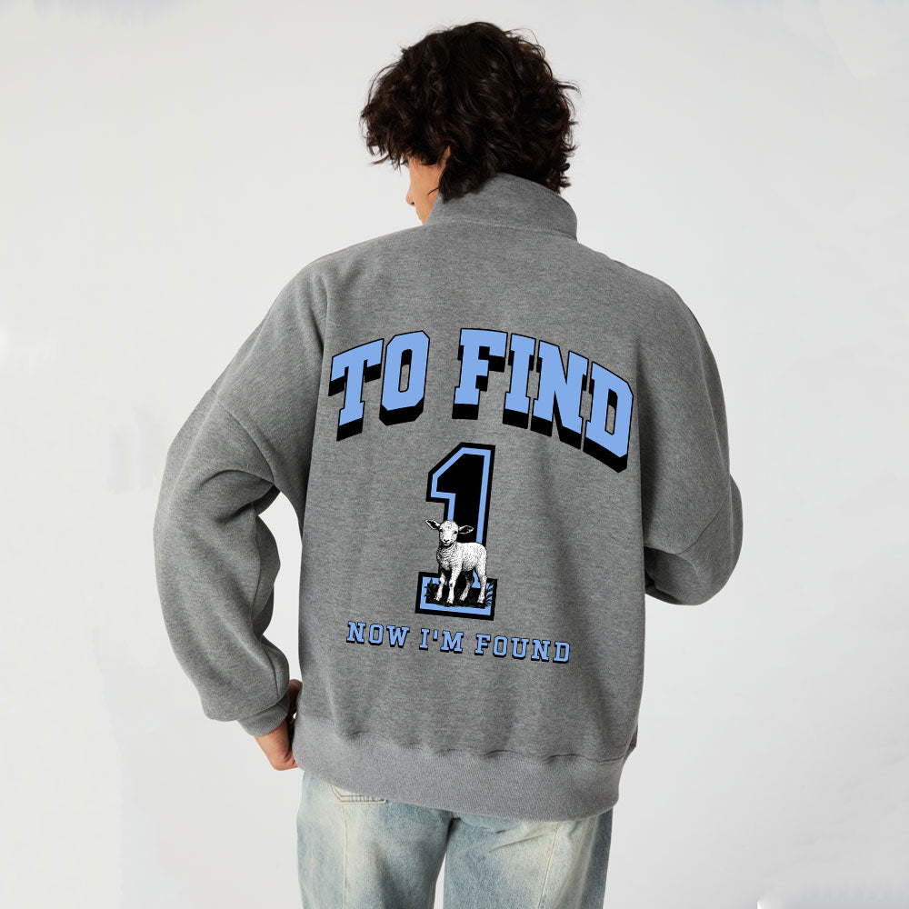 He Left 99 To Find Me Christian Half Zip Fleece Sweatshirt