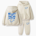 He Left The 99 To Find Me Christian Kid Fleece Hoodie Set