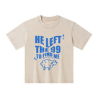 He Left The 99 To Find Me Christian Kid Washed T-Shirt
