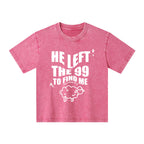 He Left The 99 To Find Me Christian Kid Washed T-Shirt
