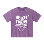 He Left The 99 To Find Me Christian Kid Washed T-Shirt