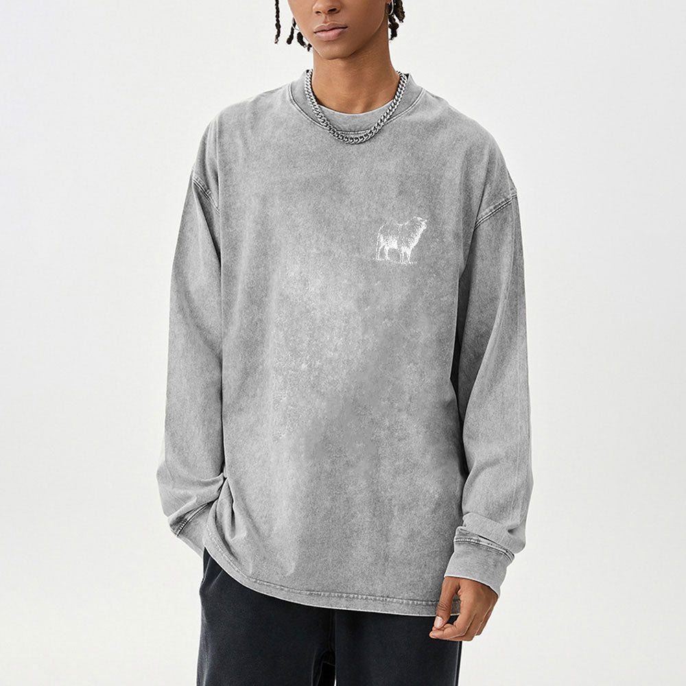 He Left The 99 To Rescue Me Washed Long Sleeve T-Shirt