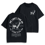 He Left The 99 To Rescue Me Christian Heavy Cotton T-Shirt