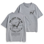 He Left The 99 To Rescue Me Christian Heavy Cotton T-Shirt