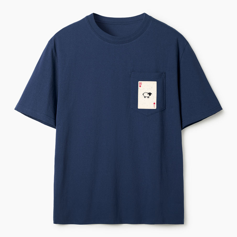 He Left The 99 To Rescue Me Christian Unisex Pocket T-Shirt
