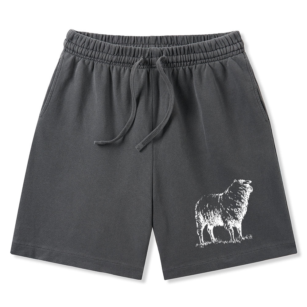 He Left The 99 To Rescue Me Christian Washed Shorts
