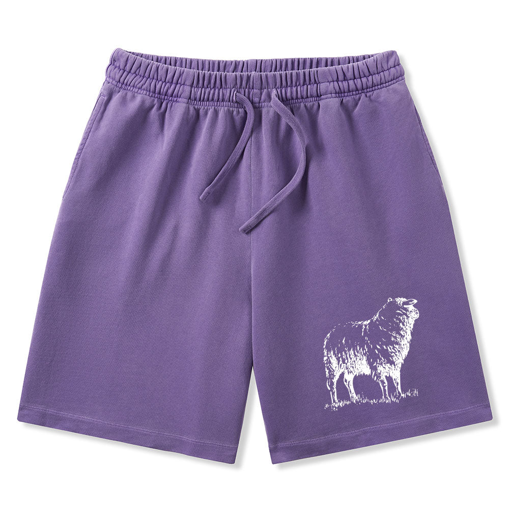 He Left The 99 To Rescue Me Christian Washed Shorts