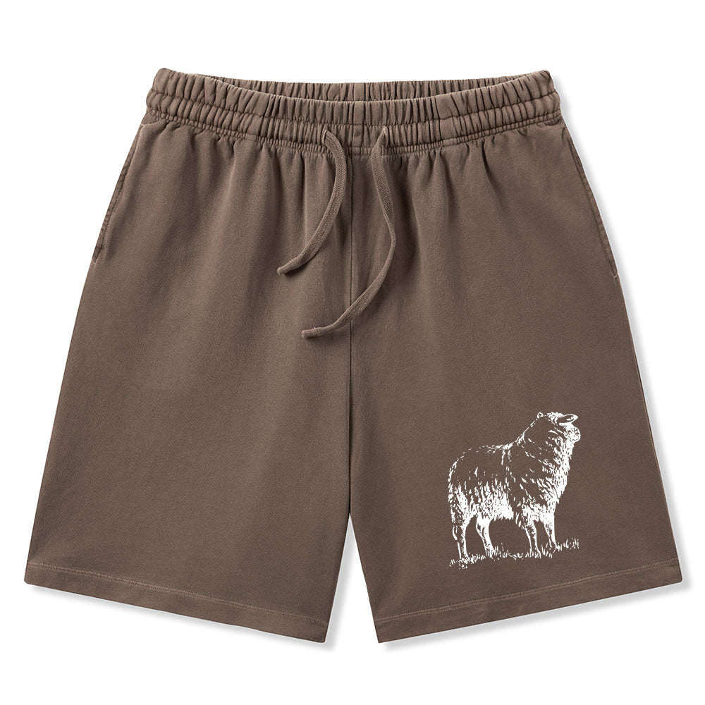 He Left The 99 To Rescue Me Christian Washed Shorts