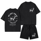 He Left The 99 To Rescue Me Christian Washed T-Shirt & Shorts