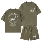 He Left The 99 To Rescue Me Christian Washed T-Shirt & Shorts