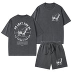 He Left The 99 To Rescue Me Christian Washed T-Shirt & Shorts