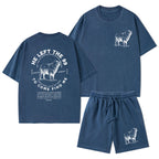 He Left The 99 To Rescue Me Christian Washed T-Shirt & Shorts
