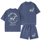 He Left The 99 To Rescue Me Christian Washed T-Shirt & Shorts