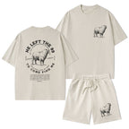 He Left The 99 To Rescue Me Christian Washed T-Shirt & Shorts