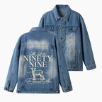 He Left The 99 To Rescues Me Christian Denim Jacket