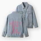 He Left The 99 To Rescues Me Christian Denim Jacket