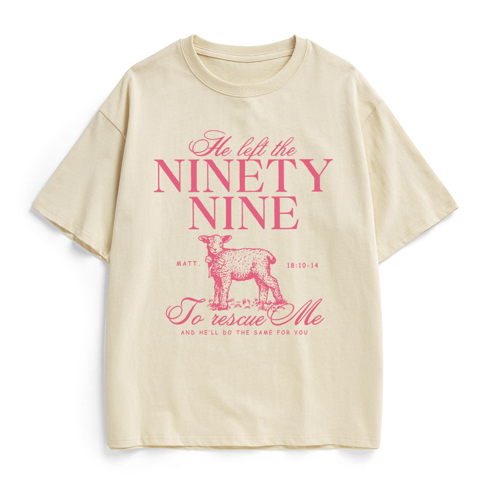 He Left The 99 To Rescues Me Christian Heavy Cotton T-Shirt