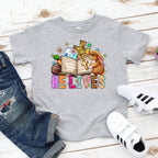 He Lives Bunny Cross Easter Kids T-Shirt