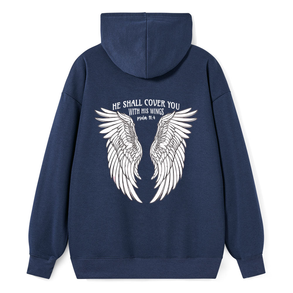 He Shall Cover You Christian Classic Hoodie