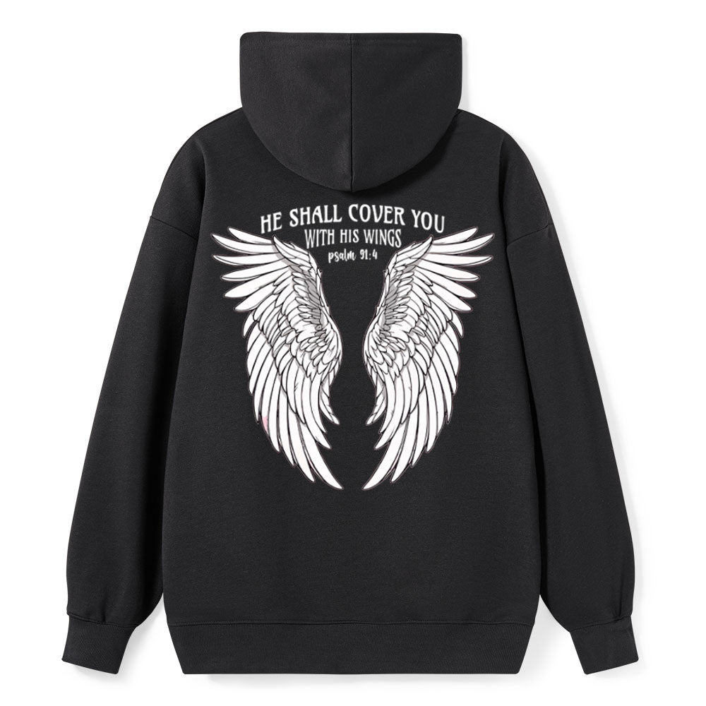 He Shall Cover You Christian Classic Hoodie