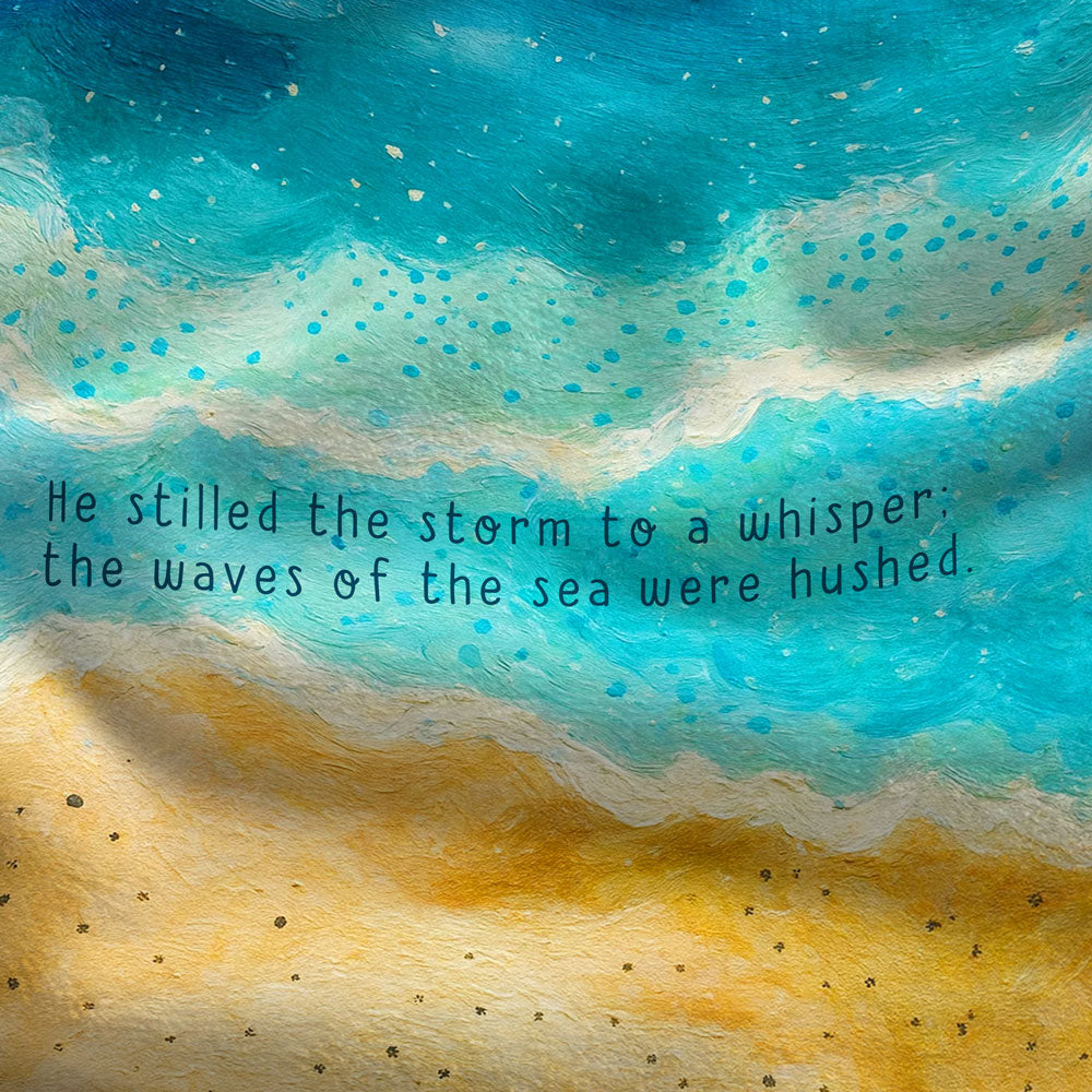 He Stilled The Storm To A Whisper Christian Blanket