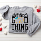 He Who Finds A Wife Finds A Good Thing Christian Couple Sweatshirt