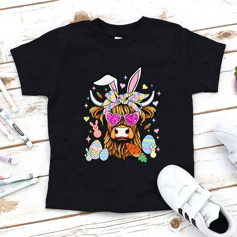 Highland Cattle Easter Kid T-Shirt