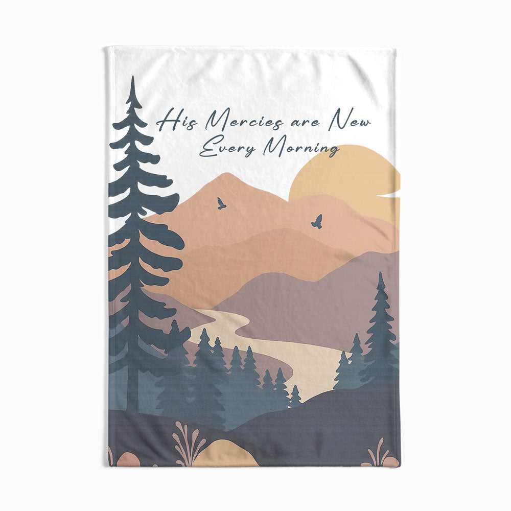His Mercies Are New Every Morning Christian Blanket