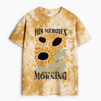 His Mercies Renew Every Morning Christian Heavy Cotton Tie Dye T-Shirt