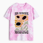 His Mercies Renew Every Morning Christian Heavy Cotton Tie Dye T-Shirt