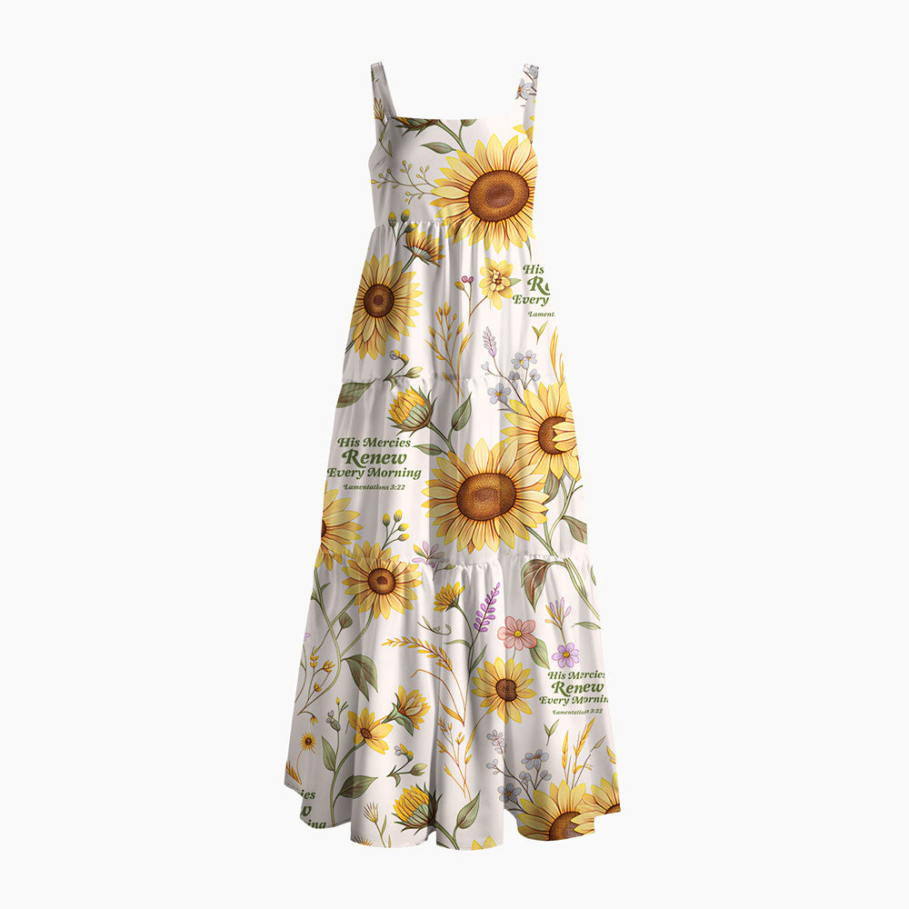 His Mercies Renew Every Morning Christian Maxi Dress