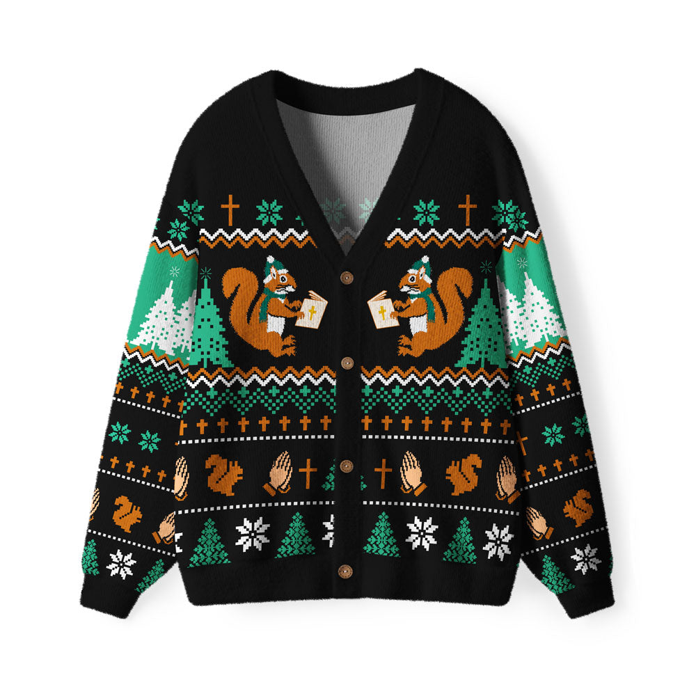 Holy Bible Furry Christian Lightweight Cardigan