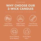Honey & Wildflower Aromatherapy Large 3-Wick Candle