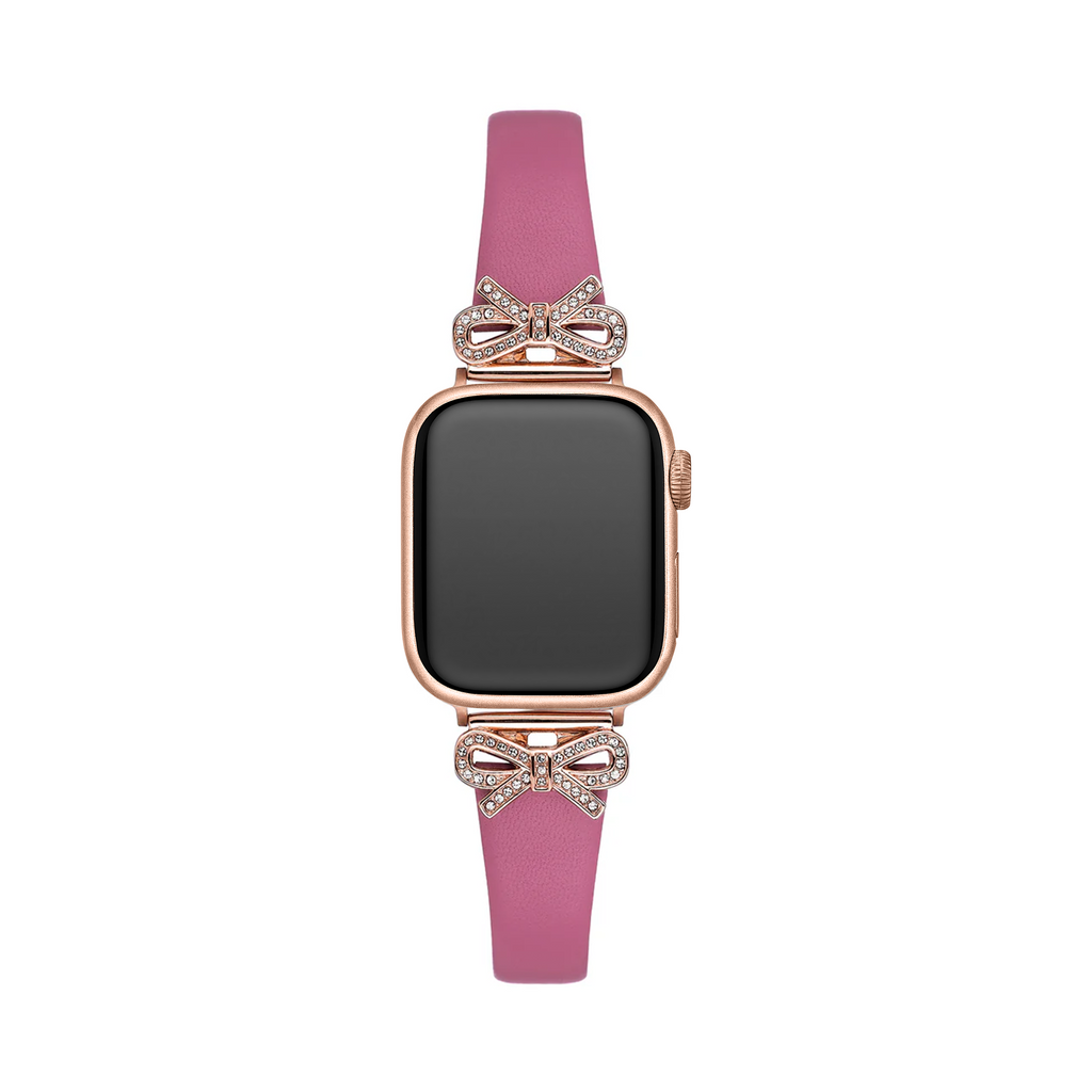 Crystal Bowknot Leather Watch Band for Apple Watch