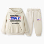 Hungry? Grab A Bible Christian Kid Fleece Hoodie Set