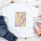 I Believe In Jesus And The Easter Bunny Christian Kid T-Shirt