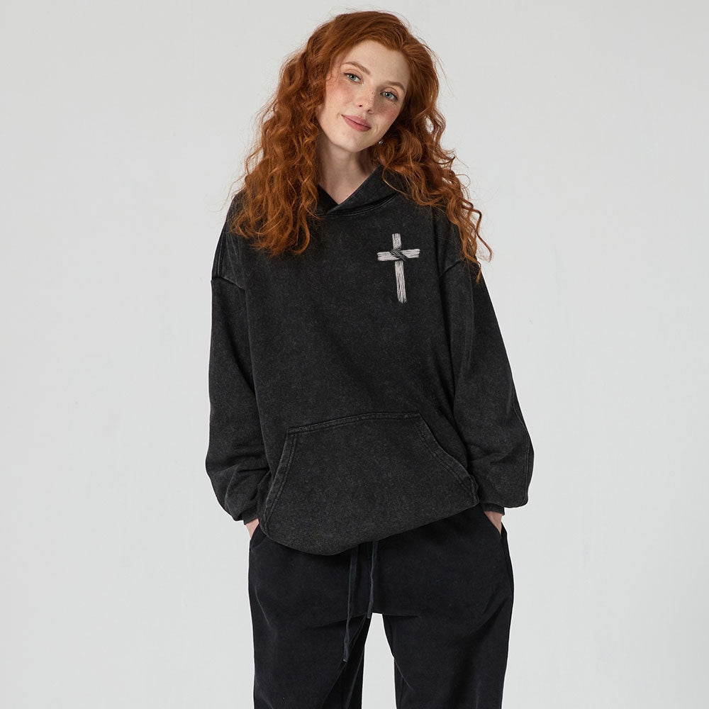 I Can Do All Things THrough Christ Christian Washed Hoodie