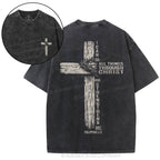 I Can Do All Things Through Christ Christian Washed T-Shirt