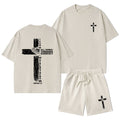 I Can Do All Things Through Christ Christian Washed T-Shirt & Shorts