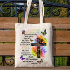 I Can Only Imagine Christian Lyric Canvas Tote Bag
