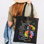 I Can Only Imagine Christian Lyric Canvas Tote Bag