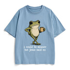 I Could Be Meaner But Jesus Said No Christian Heavy Cotton T-Shirt