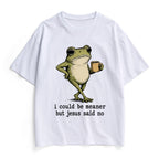 I Could Be Meaner But Jesus Said No Christian Heavy Cotton T-Shirt