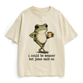 I Could Be Meaner But Jesus Said No Christian Heavy Cotton T-Shirt