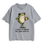 I Could Be Meaner But Jesus Said No Christian Heavy Cotton T-Shirt