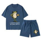 I Could Be Meaner But Jesus Said No Christian Washed T-Shirt & Shorts
