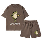 I Could Be Meaner But Jesus Said No Christian Washed T-Shirt & Shorts