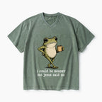 I Could Be Meaner But Jesus Said No Christian Washed V-Neck T-Shirt