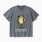 I Could Be Meaner But Jesus Said No Christian Washed V-Neck T-Shirt
